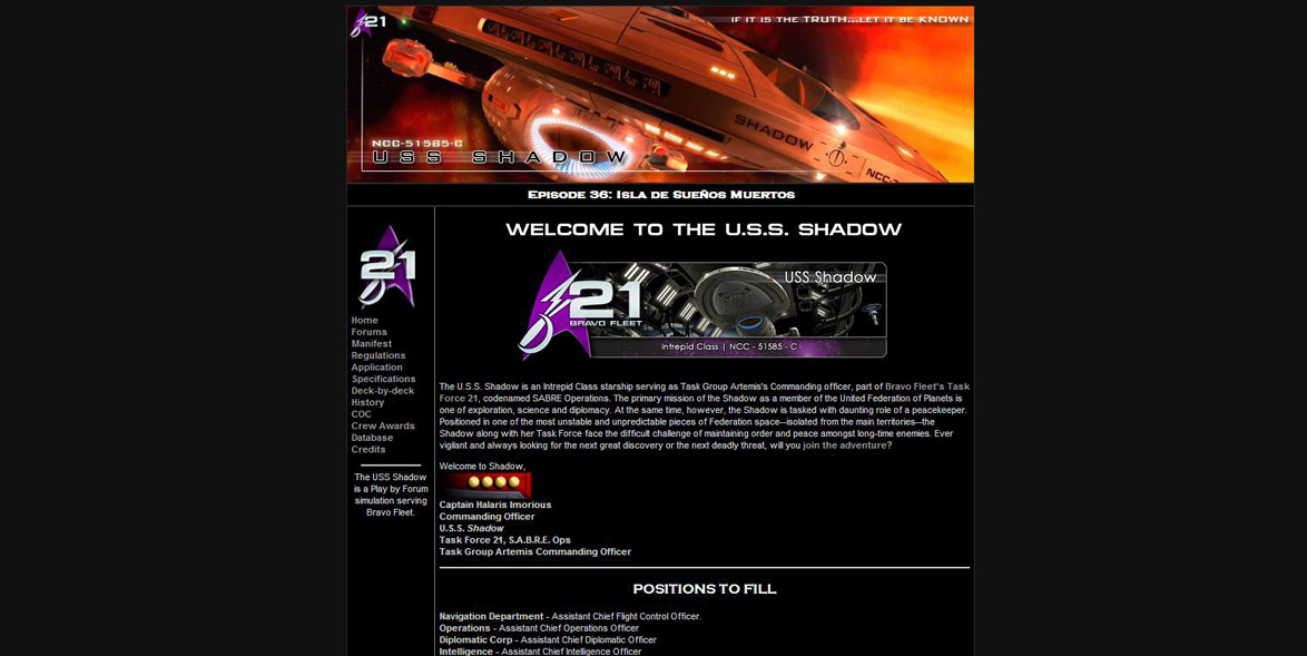 Shadow 21 Website